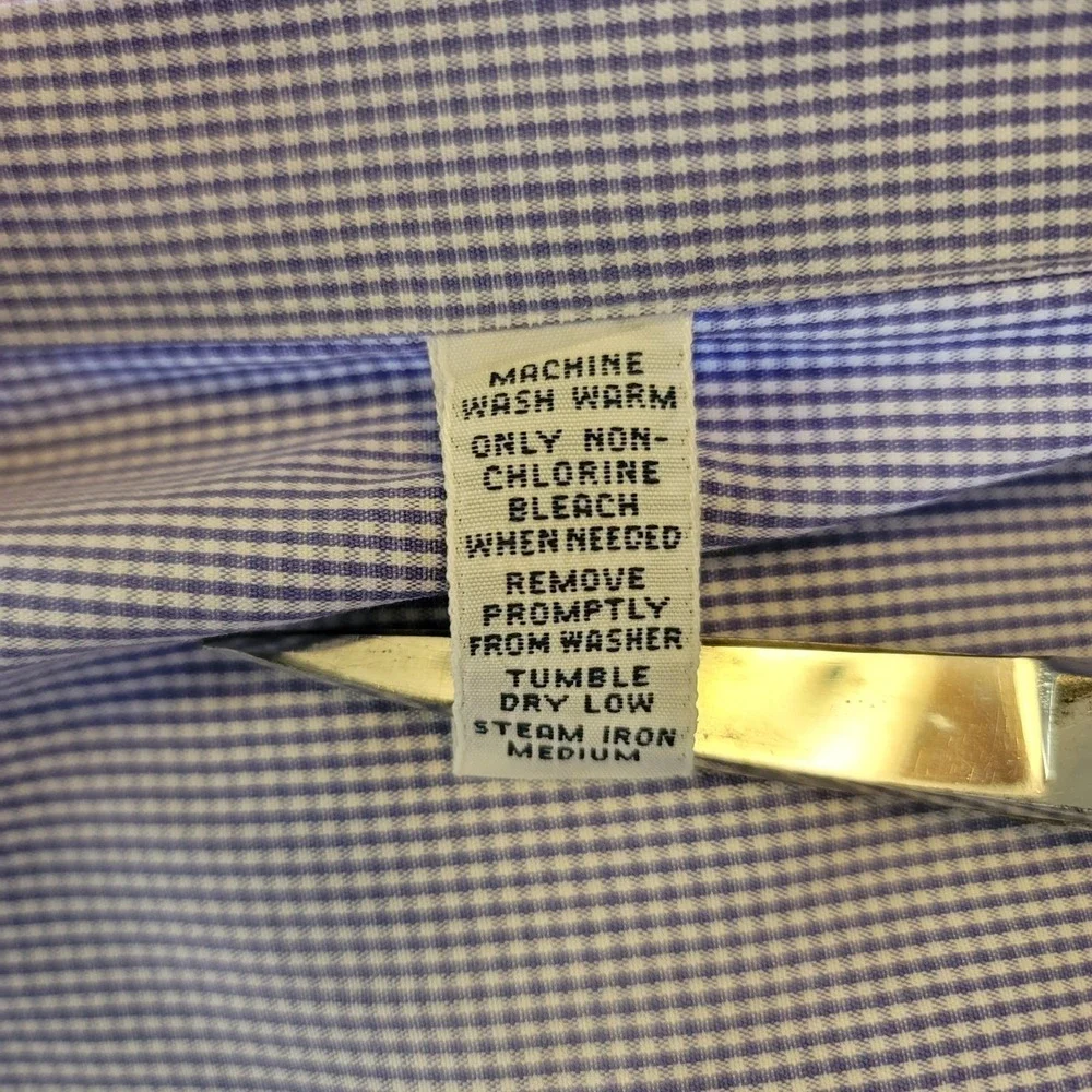 Polo Ralph‎ Lauren Button Down Mens M Purple Gingham Blake Cotton Check Shirt